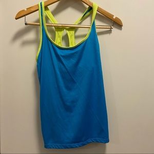 New Balance Blue Tank Top With Built in Bra Sz M